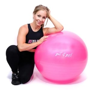 TLE Pink Exercise Ball NEW